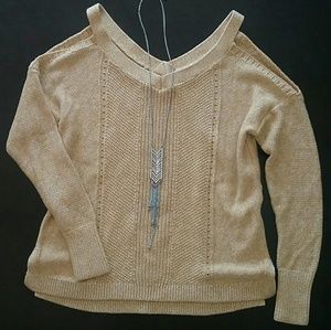 Hollister Cold Shoulder Sweater - Size Medium